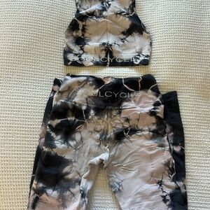 SoulCycle Monochrome Tie-Dye Activewear Set